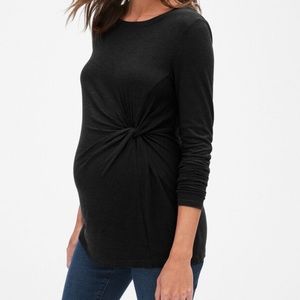 NWT Gap Maternity Long Sleeve Twist-Knot Top